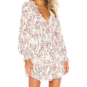 Spell & The Gypsy Collective Maisie Mini Dress in Strawberry & Cream print XL